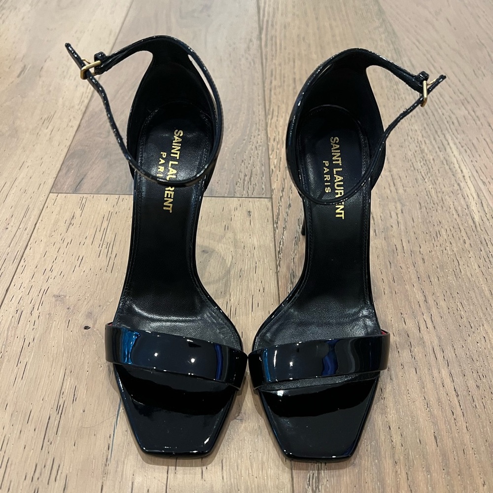Saint Laurent Amber Sandals in Black Patent Leather Size 36 - Picture 4 of 10